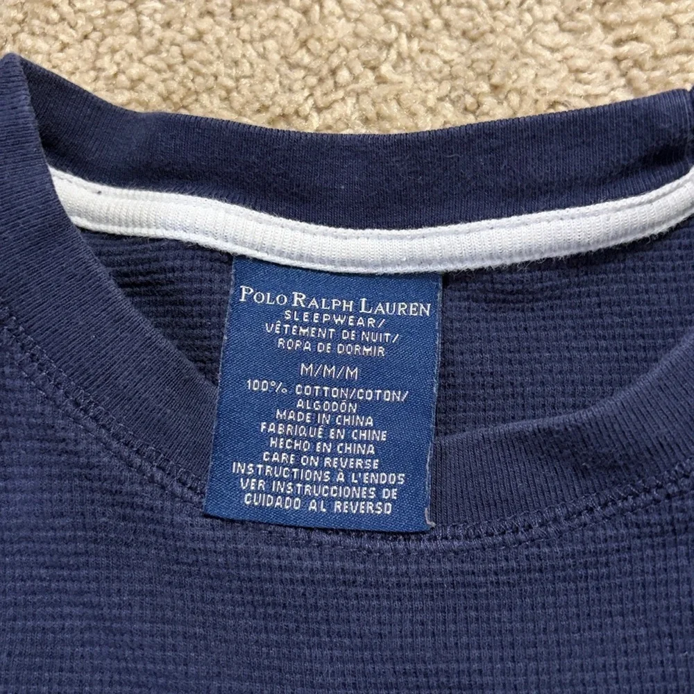 Polo Ralph Lauren Blur Thermal Sleep Top Medium Navy